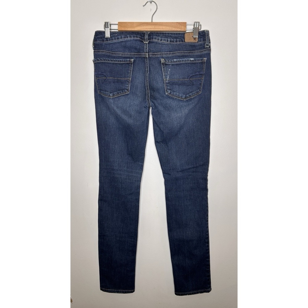 American Eagle Skinny Stretch Jegging Womens Jeans Dark Wash Size 6 - Picture 7 of 11